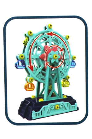 Sök Tak Dönme Dolap Mavi Lunapark Eğlencesi Kız Erkek Çocuk Oyuncak Eğitici Oyuncaklar