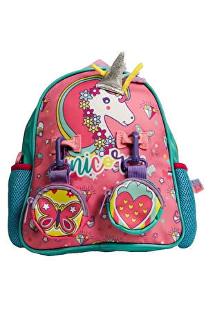 Vest Unicorn Pembe Turkuaz Mini Sırt Çantası Kız Erkek Çocuk Oyuncak Eğitici Oyuncaklar