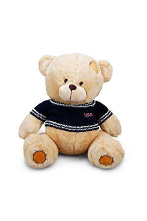 01008 Kazaklı Peluş Ayı 42cm. Kız Erkek Çocuk Oyuncak Eğitici Oyuncaklar