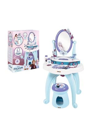 7600320244 Frozen 2IN1 Güzellik Masası -Smoby Kız Erkek Çocuk Oyuncak Eğitici Oyuncaklar