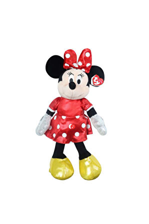 TY Sparkle Sesli Peluş Minnie Mouse Kırmızı 36cm Kız Erkek Çocuk Oyuncak Eğitici Oyuncaklar