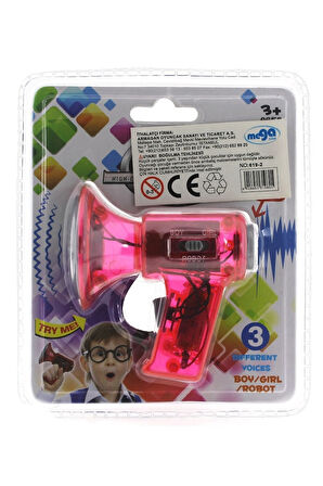 Ses Değiştirici Mini Pembe Megafon Kız Erkek Çocuk Oyuncak Eğitici Oyuncaklar