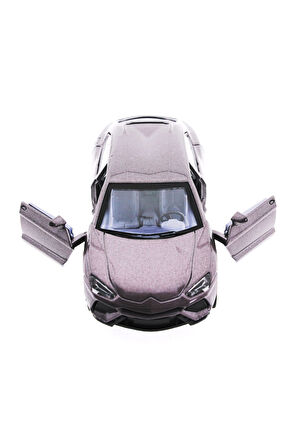 Çek Bırak Lamborghini Benzeri Simli Kahve Metal Araba Kız Erkek Çocuk Oyuncak Eğitici Oyuncaklar