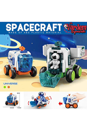 MG-D400-42 Sürtmeli Astronotlu Uzay Aracı - 1adet Stokta Olan Gönderilir Kız Erkek Çocuk Oyuncak Eği