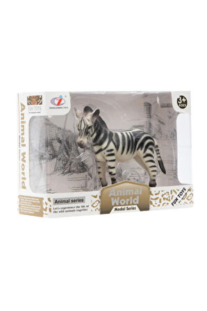 Kutulu Model Figür Hayvan Zebra Kız Erkek Çocuk Oyuncak Eğitici Oyuncaklar