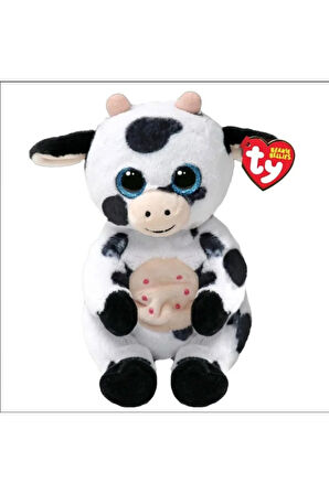 Ty Beanie Oturan Peluş İnek Herdly 21cm Kız Erkek Çocuk Oyuncak Öğretici Oyuncaklar