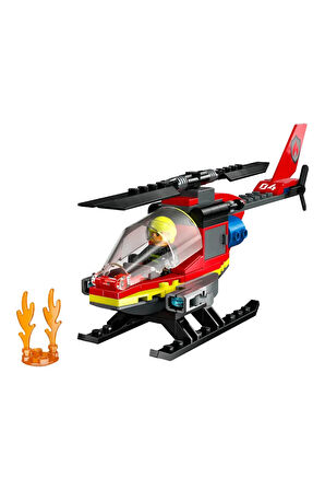LEGO Fire Rescue Helicopter 60411 Kız Erkek Çocuk Oyuncak Eğitici Oyuncaklar