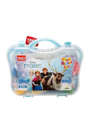 1877 Crafy Frozen Çantalı Oyun Hamuru Seti 200 g 20 Parça Kız Erkek Çocuk Oyuncak Eğitici Oyuncaklar
