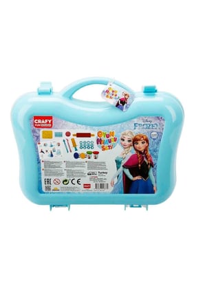 1877 Crafy Frozen Çantalı Oyun Hamuru Seti 200 g 20 Parça Kız Erkek Çocuk Oyuncak Eğitici Oyuncaklar