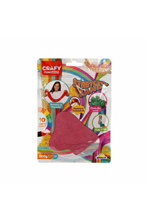 3602 Crafy Streç Oyun Kumu Pembe 200 g Kız Erkek Çocuk Oyuncak Eğitici Oyuncaklar