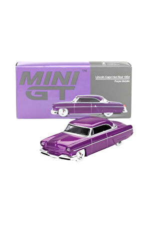 Mini Gt 1/64 Lincoln Capri Hot Rod 1954 Purple Metallic Kız Erkek Çocuk Oyuncak Eğitici Oyuncaklar