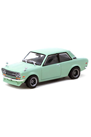 Tarmac Works 1/64 Datsun 510 Light Green Kız Erkek Çocuk Oyuncak Eğitici Oyuncaklar