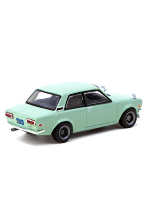 Tarmac Works 1/64 Datsun 510 Light Green Kız Erkek Çocuk Oyuncak Eğitici Oyuncaklar