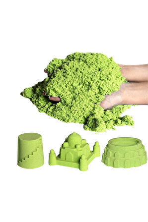 Fun Dough Kinetik Kum 1000 g Yeşil Kız Erkek Çocuk Oyuncak Eğitici Oyuncaklar