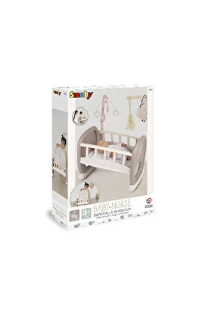Smoby Baby Nurse Sallanan Dönenceli Bebek Beşiği 220372 ***OYUNCAKTIR*** Kız Erkek Çocuk Oyuncak Eği