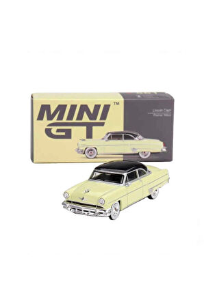 Mini GT 1:64 Lincoln Capri 1954 Premier Yellow Kız Erkek Çocuk Oyuncak Eğitici Oyuncaklar