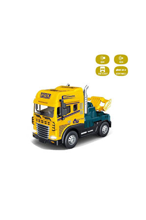 KLX600-345 Sürtmeli Işıklı Müzikli 1:24 Çekici (Tır Kafası) -1adet fiyatıdır Kız Erkek Çocuk Oyuncak