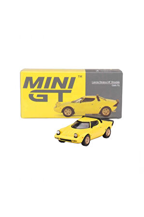 Mini GT 1/64 Lancia Stratos HF Stradale Giallo Fly Kız Erkek Çocuk Oyuncak Eğitici Oyuncaklar