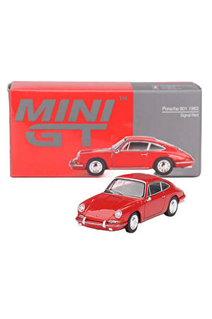 Mini GT 1/64 Porsche 901 1963 Signal Red MGT00695 Kız Erkek Çocuk Oyuncak Eğitici Oyuncaklar