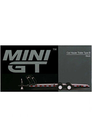 Mini GT 1/64 Car Hauler Trailer Black MGTAC19 Kız Erkek Çocuk Oyuncak Eğitici Oyuncaklar