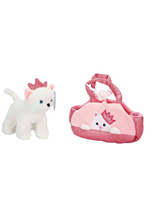 Peluş Kedi Köpek Taşıma Çantalı 20cm Kız Erkek Çocuk Oyuncak Eğitici Oyuncaklar