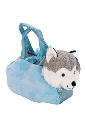 Peluş Kedi Köpek Taşıma Çantalı 20cm Kız Erkek Çocuk Oyuncak Eğitici Oyuncaklar