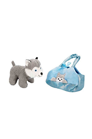 4775 Peluş Kedi Köpek Taşıma Çantalı 20cm - Stokta Olan Model ve Renk Gönderiliir Kız Erkek Çocuk Oy