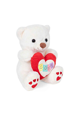 4762 Peluş Ayı Kalpli 30cm Kız Erkek Çocuk Oyuncak Eğitici Oyuncaklar