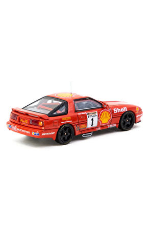 Tarmac Works 1/64 Toyota Supra Turbo (MA70) BTCC 1988 Chris Hodgetts Kız Erkek Çocuk Oyuncak Eğitici