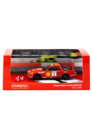 Tarmac Works 1/64 Toyota Supra Turbo (MA70) BTCC 1988 Chris Hodgetts Kız Erkek Çocuk Oyuncak Eğitici