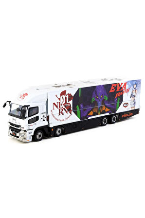 Tarmac Works 1/64 Mitsubishi Fuso Super Great EVA Racing Kız Erkek Çocuk Oyuncak Eğitici Oyuncaklar