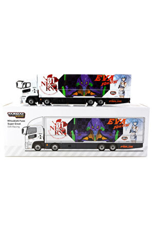 Tarmac Works 1/64 Mitsubishi Fuso Super Great EVA Racing Kız Erkek Çocuk Oyuncak Eğitici Oyuncaklar