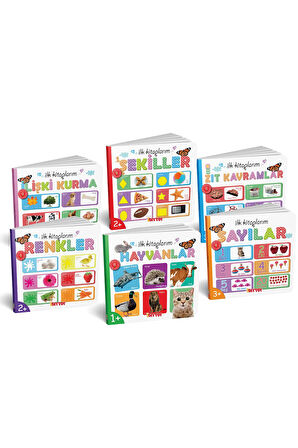7202 Dıytoy, İlk Kitaplarım 6'lı Set - D07.0.7202 Kız Erkek Çocuk Oyuncak Eğitici Oyuncaklar