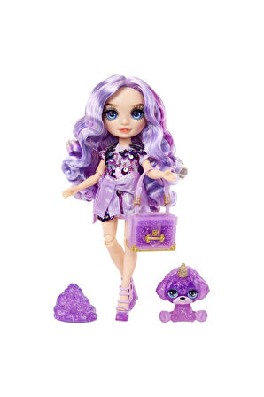 Rainbow High Violet Parlak Slime ve Evcil Hayvan Serisi Bebeği Kız Erkek Çocuk Oyuncak Eğitici Oyunc