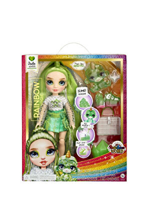 Rainbow High Jade Parlak Slime ve Evcil Hayvan Serisi Bebeği Kız Erkek Çocuk Oyuncak Eğitici Oyuncak