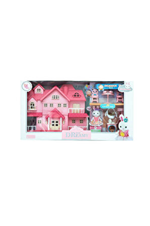 Bay Dreamy Villa ve Evcil Hayvanlı Mini Tavşan Oyun Seti Kız Erkek Çocuk Oyuncak Eğitici Oyuncaklar