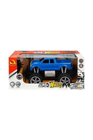 80012 1:18 Uzaktan Kumandalı Jumbo Wheels Usb Şarjlı Araba Kız Erkek Çocuk Oyuncak Eğitici Oyuncakla