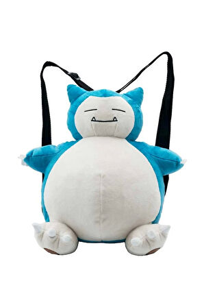 Pokemon Snorlax Peluş Sırt Çantası Kız Erkek Çocuk Oyuncak Eğitici Oyuncaklar