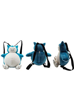 Pokemon Snorlax Peluş Sırt Çantası Kız Erkek Çocuk Oyuncak Eğitici Oyuncaklar