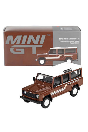 Mini GT 1-64 Land Rover Defender 110 1985 County Station Wagon Russet Brown Kız Erkek Çocuk Oyuncak