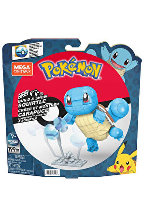 GYH00 MEGA™ Pokémon™ Squirtle - Yap ve Oyna Figürler 199 parça +7 yaş Kız Erkek Çocuk Oyuncak Eğitic