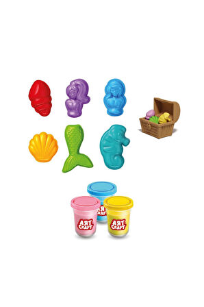 03994 Art Craft Deniz Kızı Hamur Set 168 Gr -Fentoys Kız Erkek Çocuk Oyuncak Eğitici Oyuncaklar