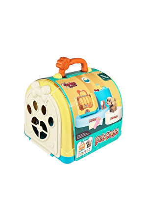 JND-3615 Taşıma Çantalı Hareketli Pilli Köpek Set (Pet Shop) -Vardem Oyuncak Kız Erkek Çocuk Oyuncak