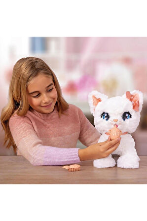 90773 Hareketli ve Sesli Sevimli Peluş Kedicik Bella Kız Erkek Çocuk Oyuncak Eğitici Oyuncaklar