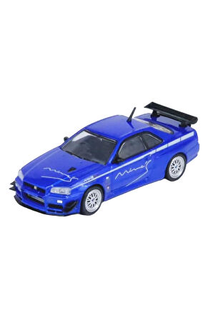 Inno 1/64 Nissan Skyline GT-R R34 V-SPEC Tuned by MINE'S Kız Erkek Çocuk Oyuncak Eğitici Oyuncaklar
