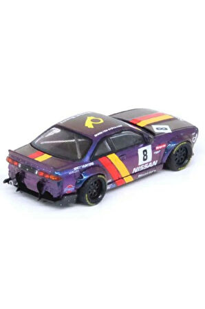Inno 1/64 Nissan Silvia S14 Boss ROCKET BUNNY Purple Kız Erkek Çocuk Oyuncak Eğitici Oyuncaklar