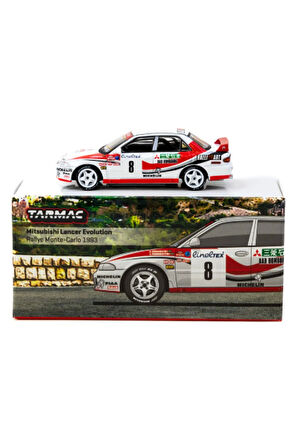 Tarmac Works 1/64 Mitsubishi Lancer Evolution Rallye Monte-Carlo 1993 #8 Kız Erkek Çocuk Oyuncak Eği