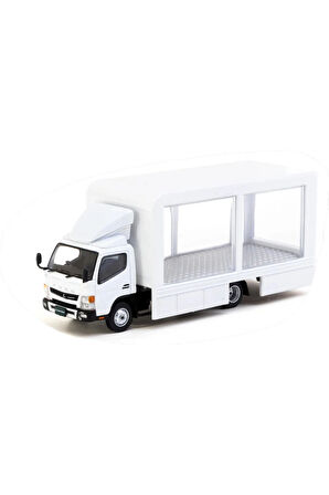 Tarmac Works 1/64 Mitsubishi Fuso Canter Mobile Display Truck Kız Erkek Çocuk Oyuncak Eğitici Oyunca