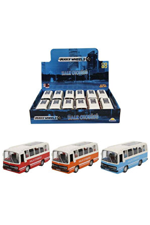 Maxx Wheels Sesli ve Işıklı Nostaljik Halk Otobüsü 15cm - 83166 - 1adet Fiyatıdır Kız Erkek Çocuk Oy