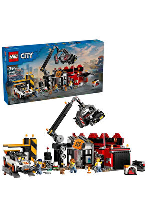 60472 Lego City Hurdalık ve Arabalar 871 parça +7 yaş Kız Erkek Çocuk Oyuncak Eğitici Oyuncaklar